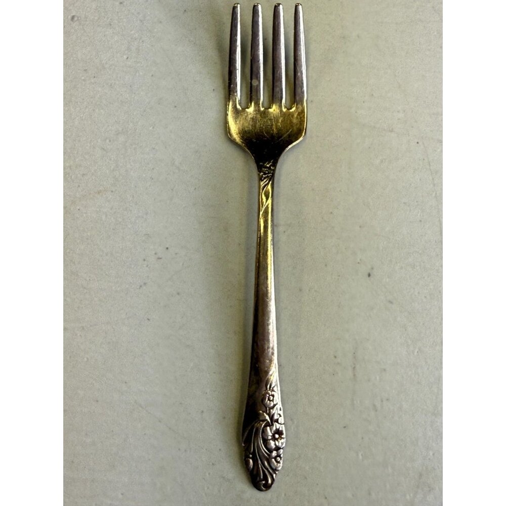 Oneida Silverplate App Fork Evening Star 1950 Floral Community Plate Flatware